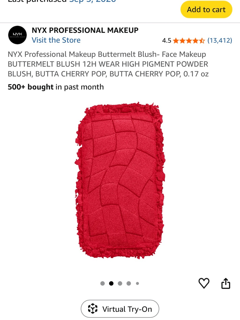 NYX Buttermelt Blush — Cherry Pop Red - Picture 2 of 4